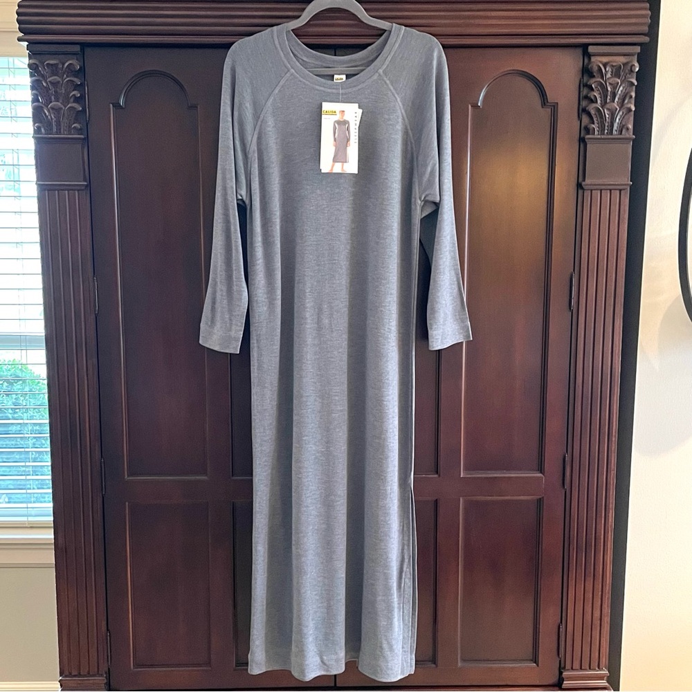 🆕 Calida Nightdress Nightgown Womens Grey Soft Night Shirt Sporty Athletic Small - Picture 11 of 16